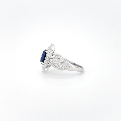 Heirloom Antique-Inspired 1.74 Carat Sapphire Ring