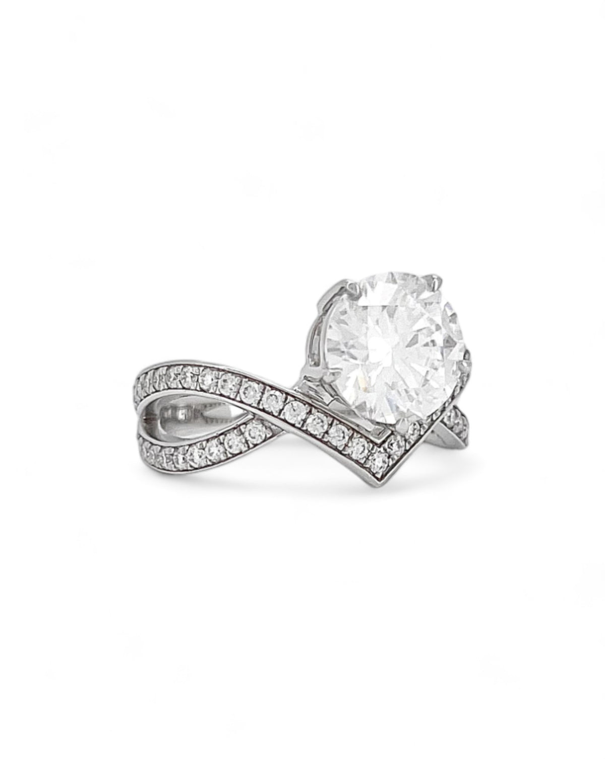 Emotion Round Moissanite Ring