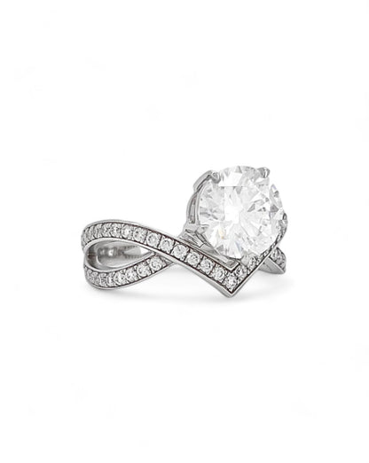 Emotion Round Moissanite Ring