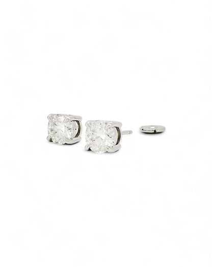 Moonlight Round Moissanite Earrings