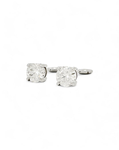 Moonlight Round Moissanite Earrings