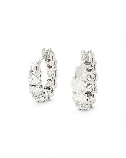 Moonlight Loop Round Moissanite Earrings