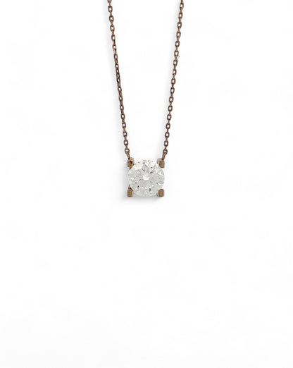 Monogram Round Moissanite Necklace