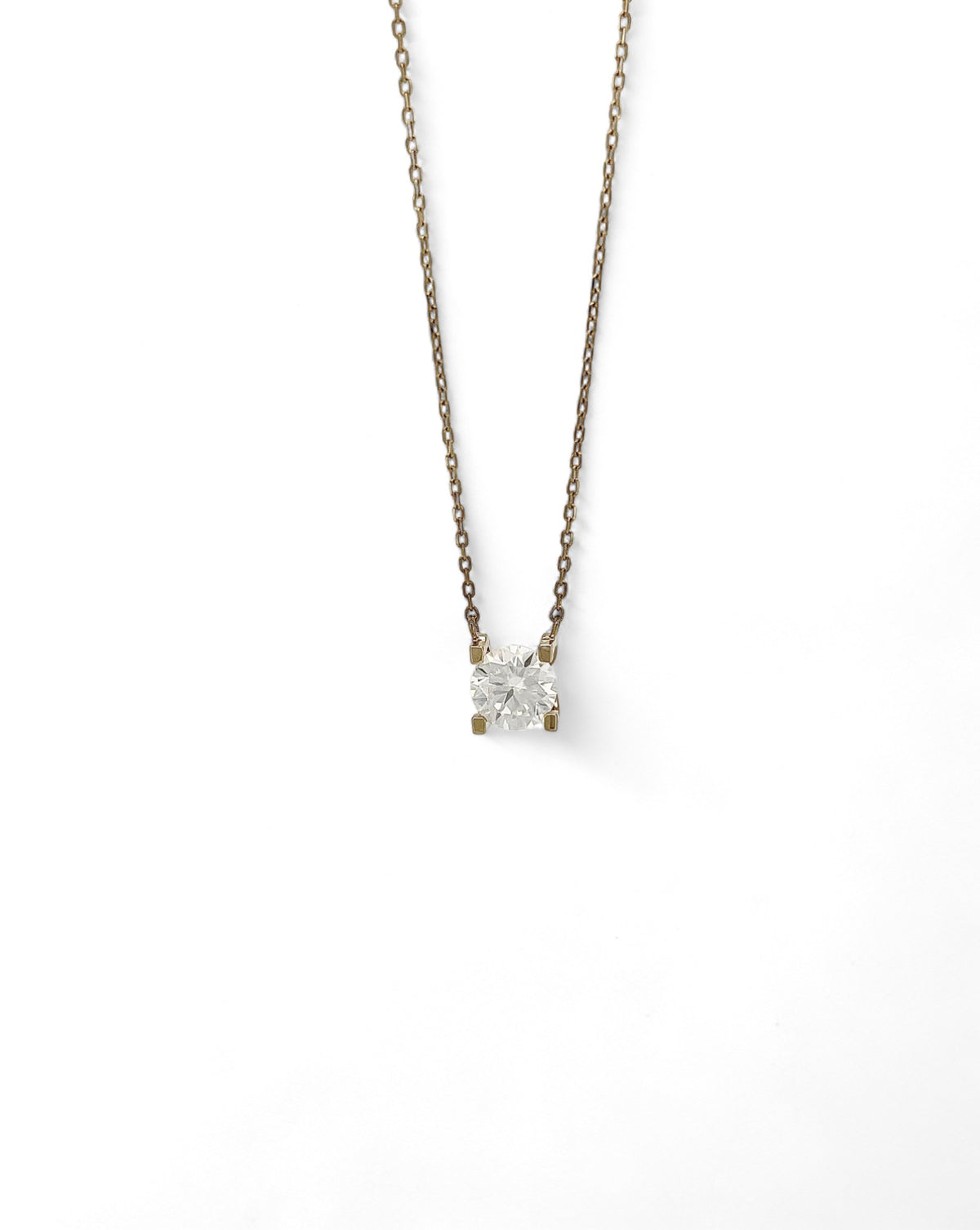 Monogram Round Moissanite Necklace