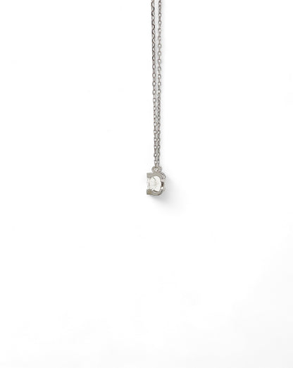 Monogram Round Moissanite Necklace