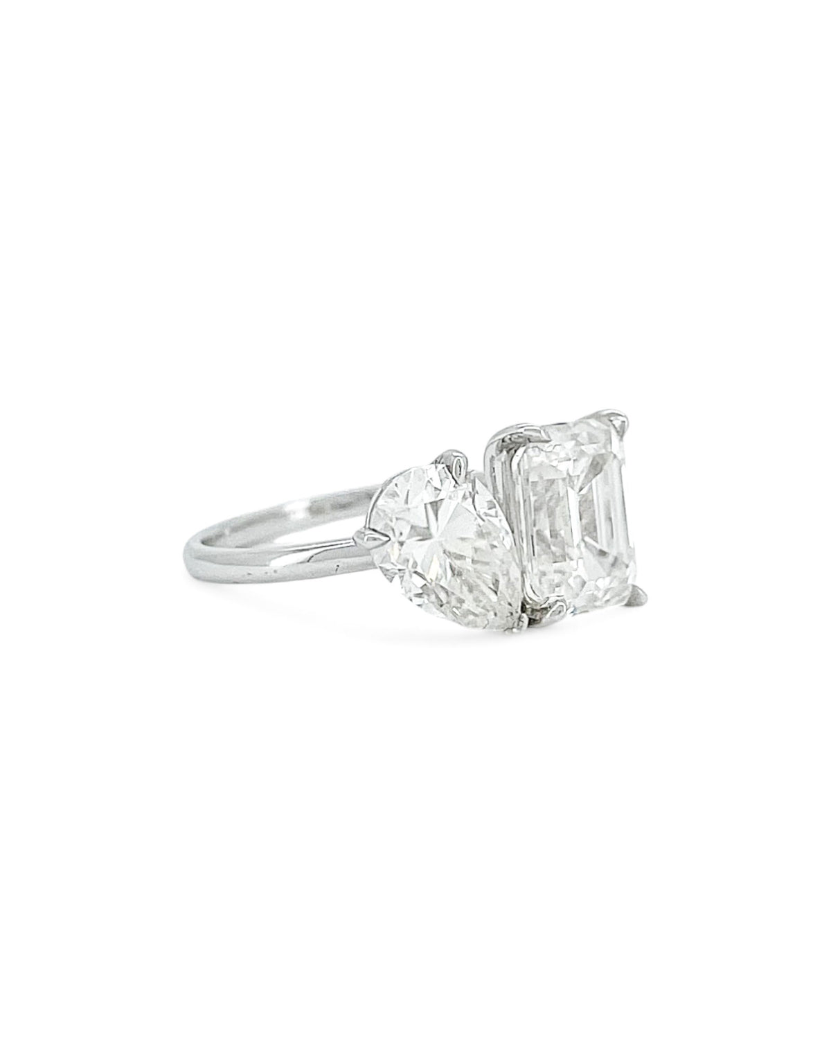 Toi et Moi Personalized Moissanite Ring