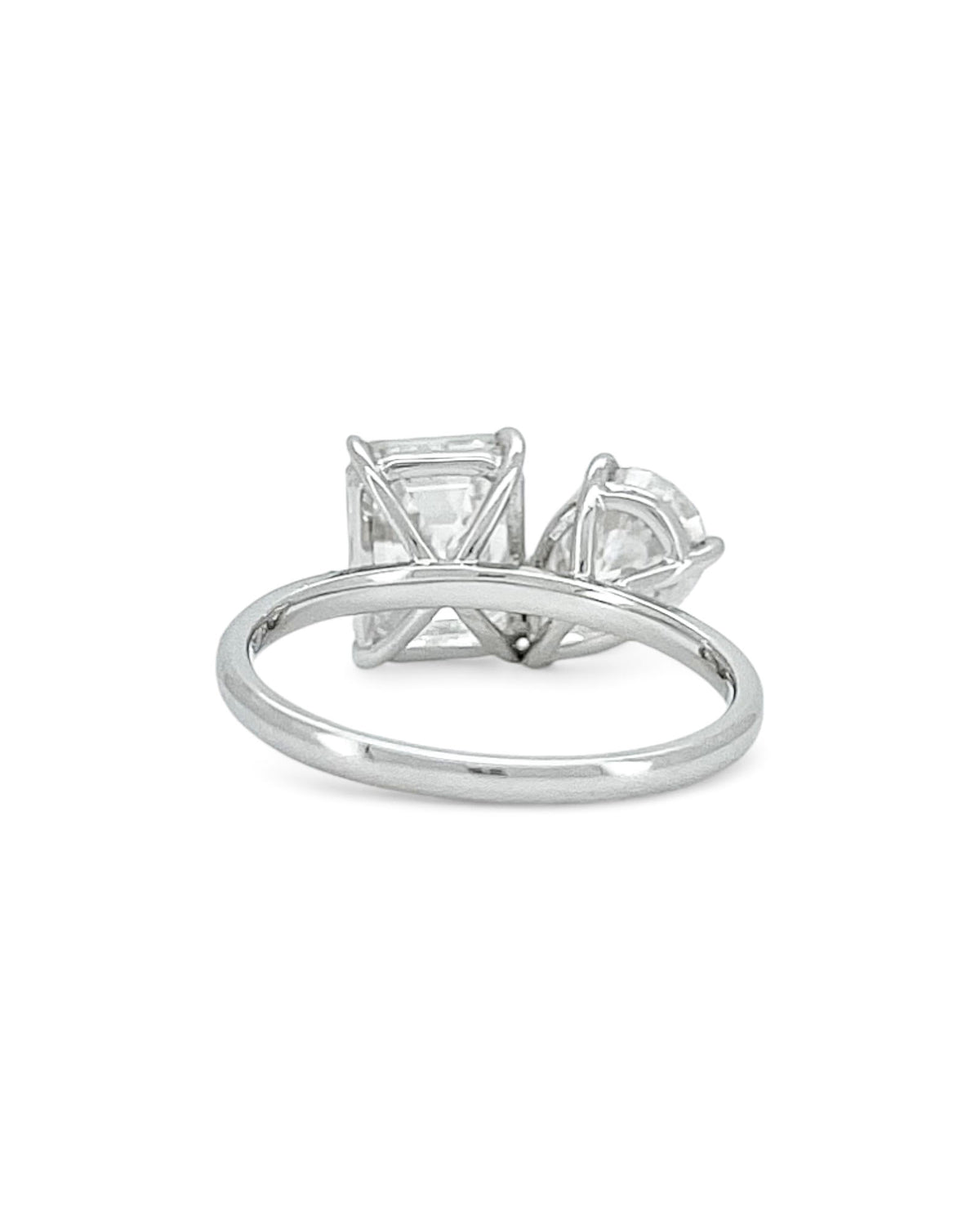 Toi et Moi Personalized Moissanite Ring