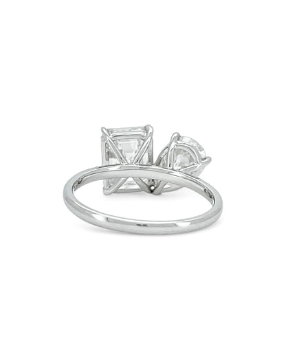 Toi et Moi Personalized Moissanite Ring