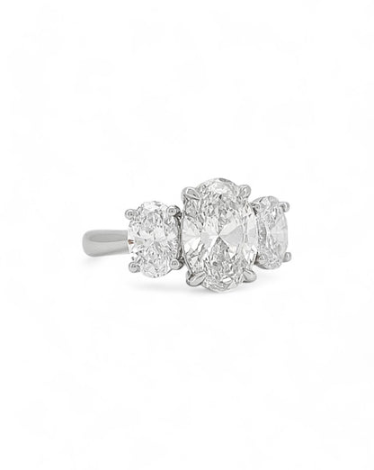 Elegance Triple Oval Diamond Ring