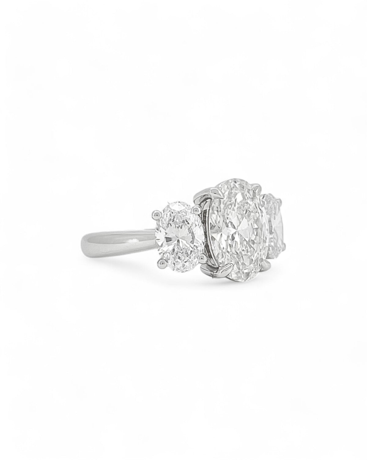 Elegance Triple Oval Diamond Ring