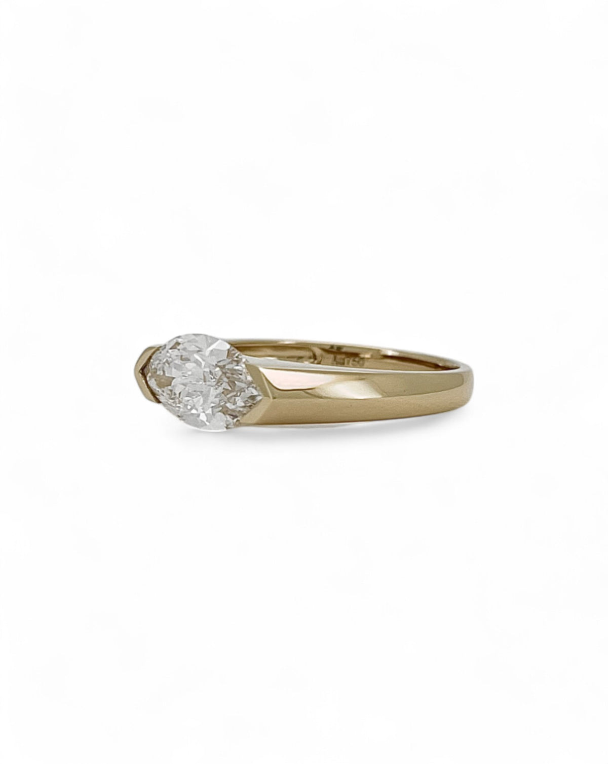 Tipsy East-west Set Marquise Diamond Ring