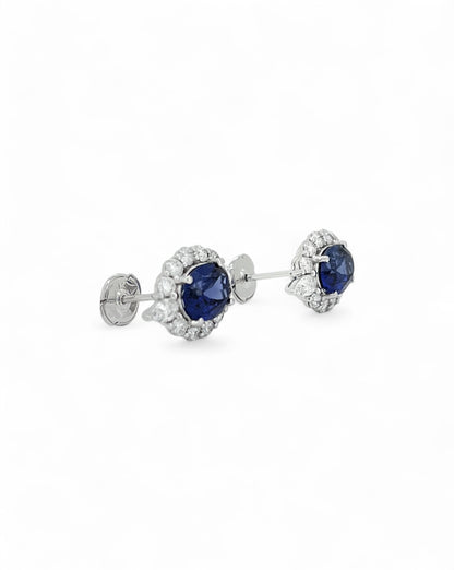 Heirloom Exquisite Sapphire Stud Earrings