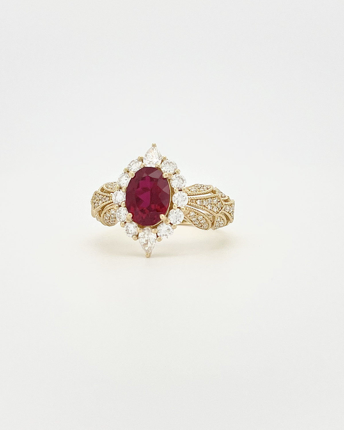Heirloom Antique-Inspired 1.74 Carat Ruby Ring