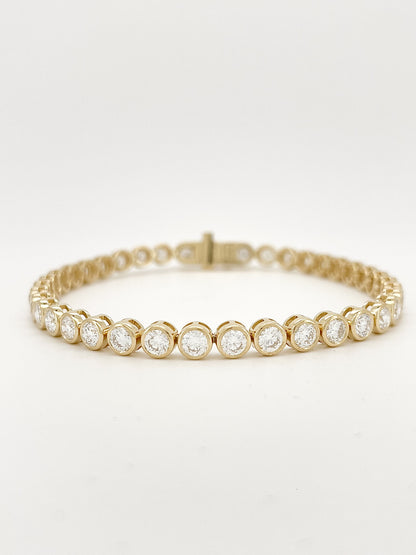 Tipsy Round Lab Diamond Tennis Bracelet