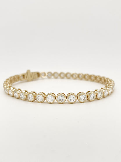 Tipsy Round Lab Diamond Tennis Bracelet