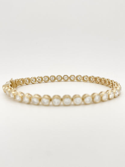 Tipsy Round Lab Diamond Tennis Bracelet