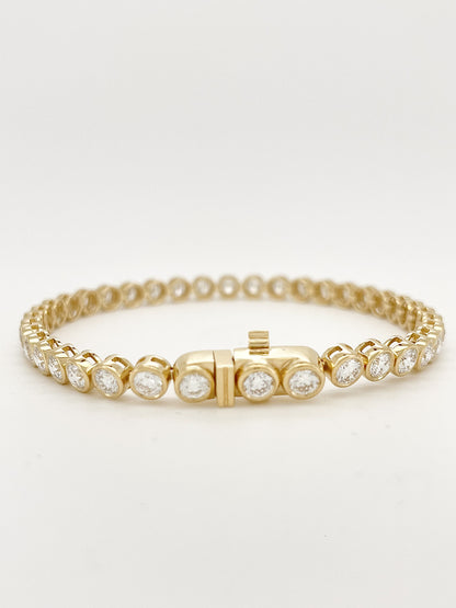 Tipsy Round Lab Diamond Tennis Bracelet