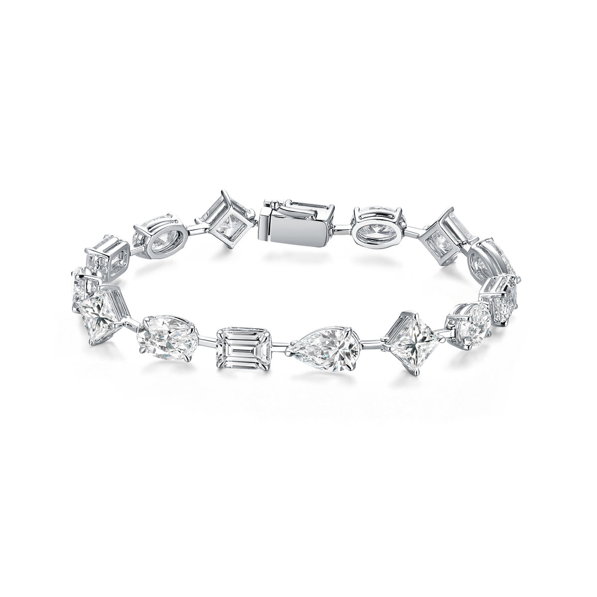 Moonlight Multi-Shape Diamond Tennis Bracelet