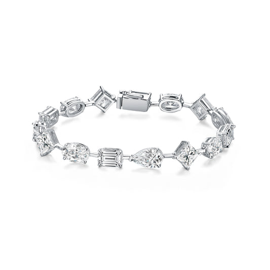 Moonlight Multi-Shape Diamond Tennis Bracelet
