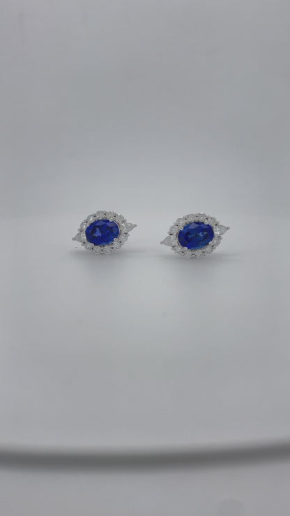 Heirloom Exquisite Sapphire Stud Earrings