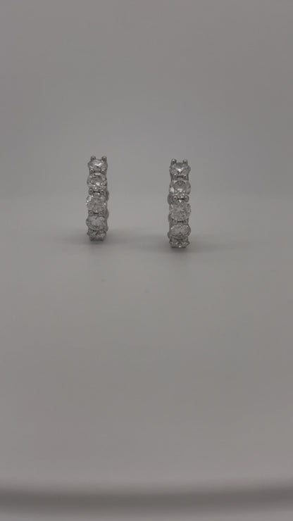 Moonlight Loop Round Moissanite Earrings
