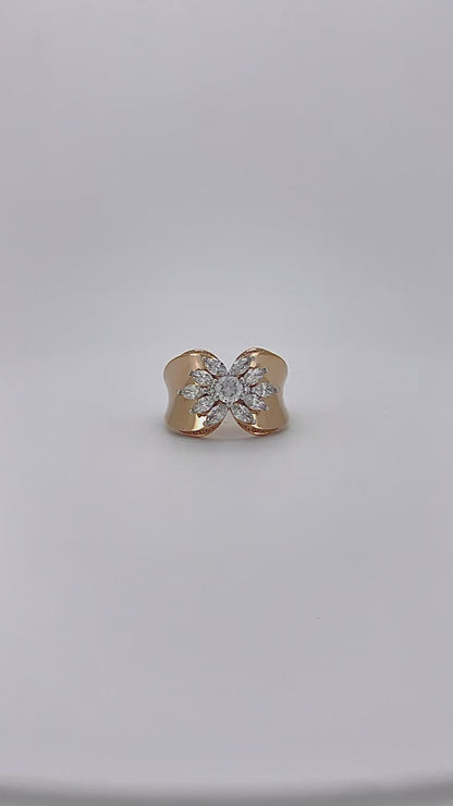 Heirloom Sunburst Bloom Statement Diamond Ring