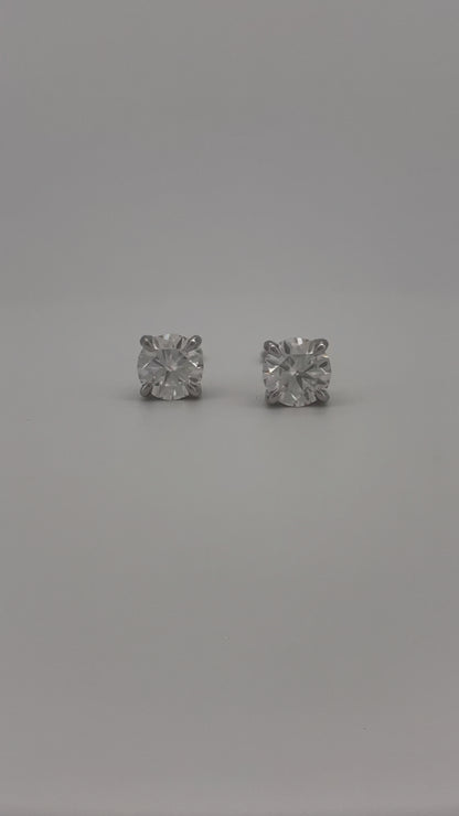 Moonlight Round Moissanite Earrings