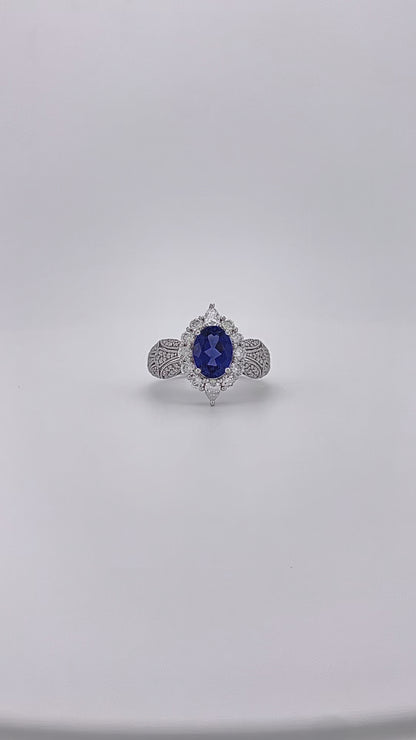 Heirloom Antique-Inspired 1.74 Carat Sapphire Ring